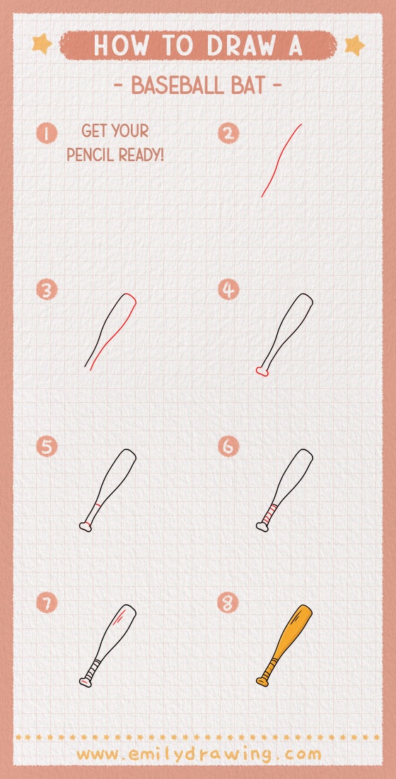 how to draw a baseball bat pinterest pin